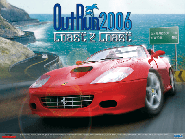 OutRun 2006 Coast 2 Coast title screen for Xbox